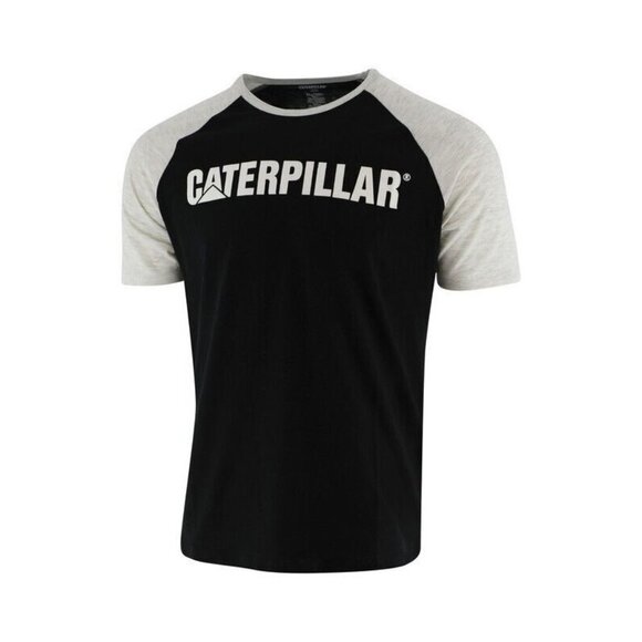 NEW! Caterpillar CAT Logo Team Tee T-Shirt Black Grey Men's Size Large - Picture 1 of 2